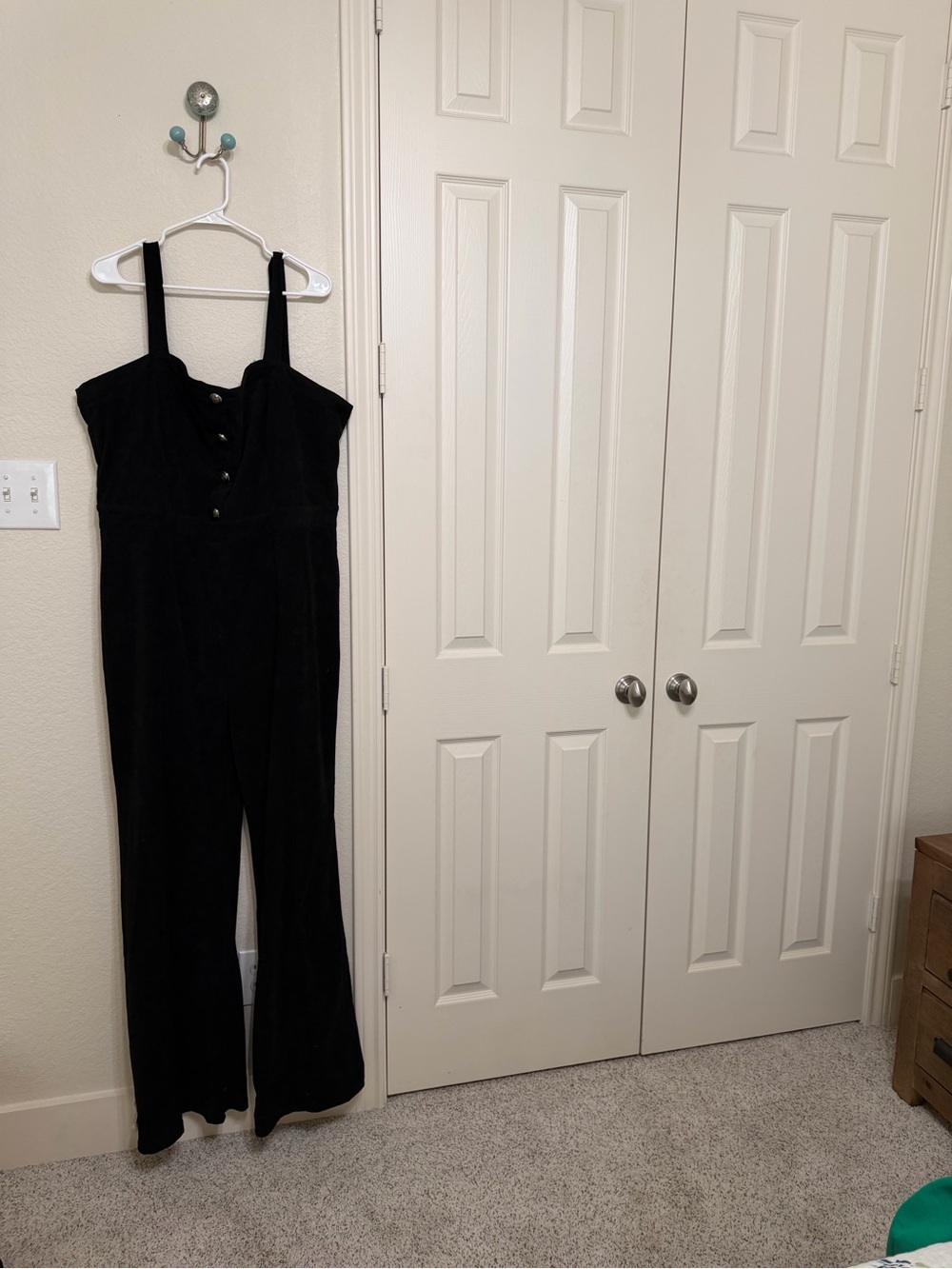 Flying Tomato Flare Button-Front Jumpsuit